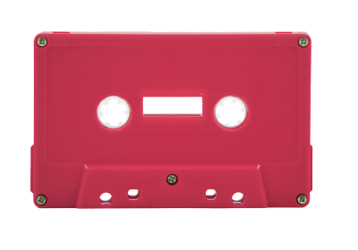 Raspberry Red Cassette Shell Tab Out